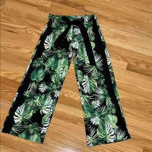 Emerald Palms Wide-Leg Pants